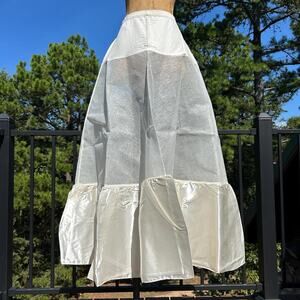 Vintage 50s/60s DEADSTOCK Hoops My Dear Sheer Mesh + Satin Maxi Bridal Petticoat